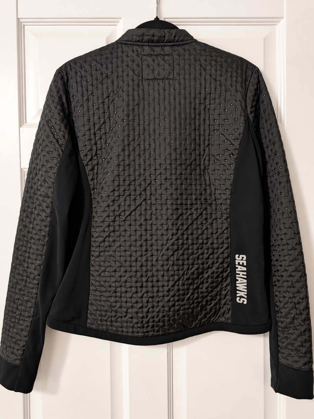 Touch by Alyssa Milano Seattle Seahawks Womans Full Zip Black Quilted Jacket- L - Picture 6 of 7